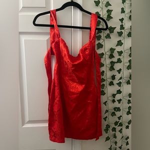 Reese Jacquard Dress in Red